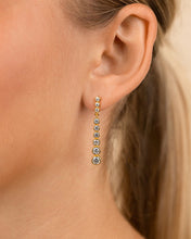 Load image into Gallery viewer, Sterling Silver Helene Brilliant Cut CZ Dangle Earrings
