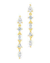 Load image into Gallery viewer, Sterling Silver Jacinda CZ Dangle Earrings
