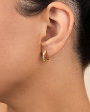 Load image into Gallery viewer, Sterling Silver Constance CZ Studded Statement Hoops
