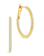 Load image into Gallery viewer, Sterling Silver Lilia CZ Infinity Hoops
