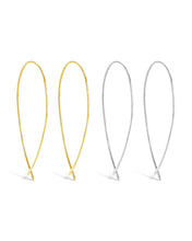 Load image into Gallery viewer, Delicate Threader Hoop Earrings Set of 2

