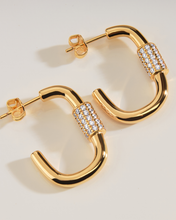 Load image into Gallery viewer, Oval Carabiner Hoops
