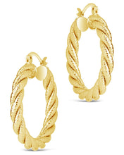 Load image into Gallery viewer, Cerys Statement Woven Hoop Earrings
