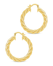 Load image into Gallery viewer, Cerys Statement Woven Hoop Earrings
