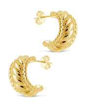 Load image into Gallery viewer, Kalina Quilted Huggie Hoop Earrings
