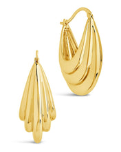 Load image into Gallery viewer, Elodie Textured Statement Hoop Earrings
