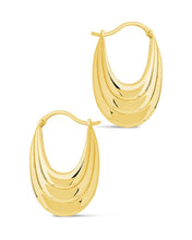 Load image into Gallery viewer, Elodie Textured Statement Hoop Earrings

