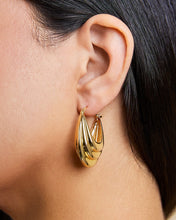 Load image into Gallery viewer, Elodie Textured Statement Hoop Earrings
