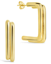 Load image into Gallery viewer, Baguette Hoop Earrings
