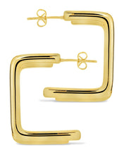 Load image into Gallery viewer, Baguette Hoop Earrings

