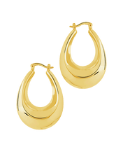 Load image into Gallery viewer, Autumn Elongated Tube Hoop Earrings
