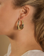 Load image into Gallery viewer, Autumn Elongated Tube Hoop Earrings
