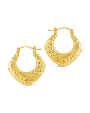 Load image into Gallery viewer, Darla Hammered Hoop Earrings
