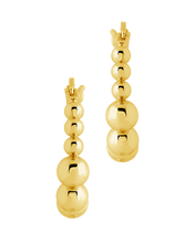 Load image into Gallery viewer, Graduated Bubble Sphere Hoop Earrings
