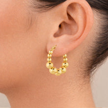Load image into Gallery viewer, Graduated Bubble Sphere Hoop Earrings
