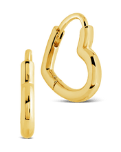Load image into Gallery viewer, Elle Heart Micro Hoop Earrings

