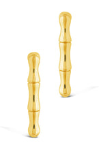 Load image into Gallery viewer, Bamboo Rectangular Hoop Earrings
