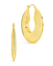 Load image into Gallery viewer, Paige Flat Tube Hoop Earrings
