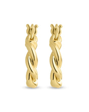 Load image into Gallery viewer, Hazel Textured Twisted Hoop Earrings
