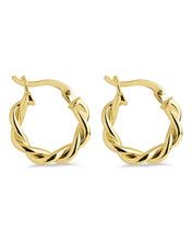 Load image into Gallery viewer, Hazel Textured Twisted Hoop Earrings
