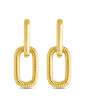 Load image into Gallery viewer, Felicity Textured Chain Link Drop Earrings
