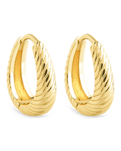 Load image into Gallery viewer, Fairley Oval Textured Micro Hoops
