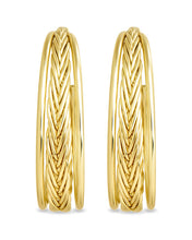 Load image into Gallery viewer, Corinne Textured Braided Hoop Earrings
