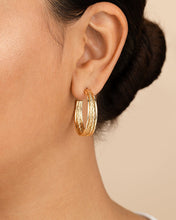 Load image into Gallery viewer, Corinne Textured Braided Hoop Earrings
