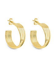 Load image into Gallery viewer, Katya Textured Hoop Earrings
