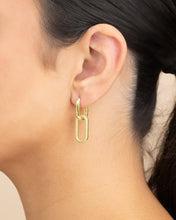 Load image into Gallery viewer, Sable CZ Chain Link Drop Stud Earrings
