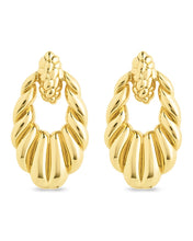 Load image into Gallery viewer, Enid Textured Door Knocker Stud Earrings
