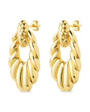 Load image into Gallery viewer, Enid Textured Door Knocker Stud Earrings
