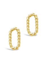 Load image into Gallery viewer, Sterling Silver Braided Oval Stud Earrings
