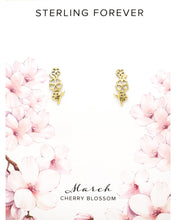 Load image into Gallery viewer, Sterling Silver Birth Flower Stud Earrings
