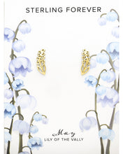 Load image into Gallery viewer, Sterling Silver Birth Flower Stud Earrings
