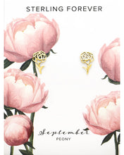 Load image into Gallery viewer, Sterling Silver Birth Flower Stud Earrings

