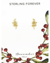 Load image into Gallery viewer, Sterling Silver Birth Flower Stud Earrings
