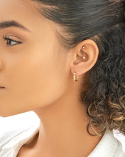 Load image into Gallery viewer, Sterling Silver Simple Twist Hoop Earrings
