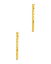 Load image into Gallery viewer, Sterling Silver Anita Textured Hoop Earrings
