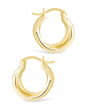 Load image into Gallery viewer, Sterling Silver Janice Twisted Hoop Earrings
