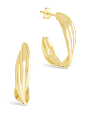Load image into Gallery viewer, Sterling Silver Monique Twisted Stud Earrings
