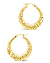 Load image into Gallery viewer, Delia Textured Hoop Earrings

