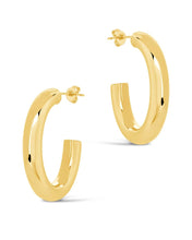 Load image into Gallery viewer, Rory Polished Tube Hoop Earrings

