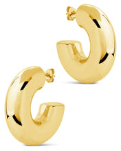 Load image into Gallery viewer, Wynonna Polished Tube Hoop Earrings
