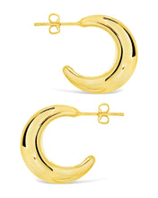 Load image into Gallery viewer, Eclipse Polished Hoop Earrings
