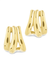 Load image into Gallery viewer, Triple Row Beatrix Statement Hoop
