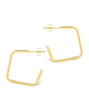 Load image into Gallery viewer, Square Prong Davina Hoop
