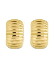 Load image into Gallery viewer, Philippa Ribbed Huggie Hoop Earrings
