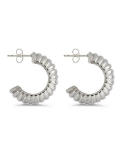 Load image into Gallery viewer, Philippa Ribbed Huggie Hoop Earrings
