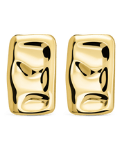 Load image into Gallery viewer, Monet Molten Metal Bar Stud Earrings
